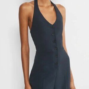 ARITZIA UPSCALE BLACK CREPE HALTER JUMPSUIT